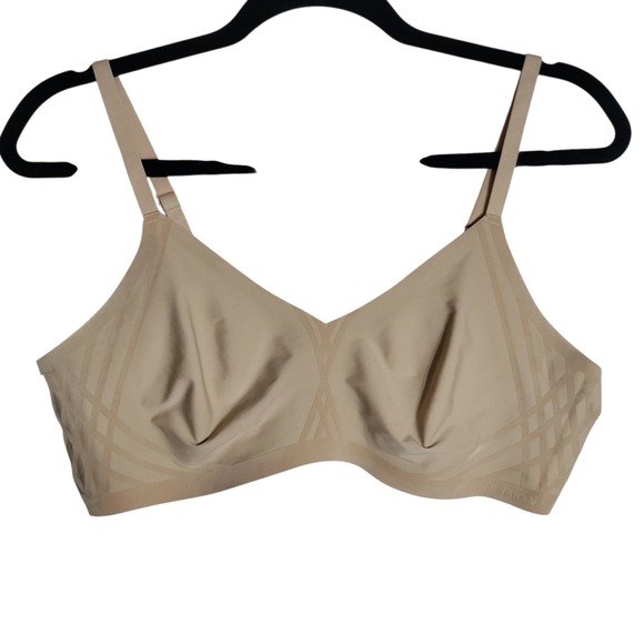 Honeylove Other - Honeylove V-Neck Wireless Bra Sand Beige Size Large LWBR0201 Seamless Support